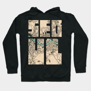 Seoul, South Korea City Map Typography - Vintage Hoodie